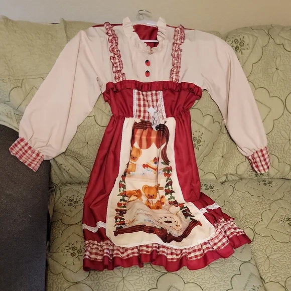 Sweet Lolita Kawaii Dress With Hood NWT - Picture 1 of 9
